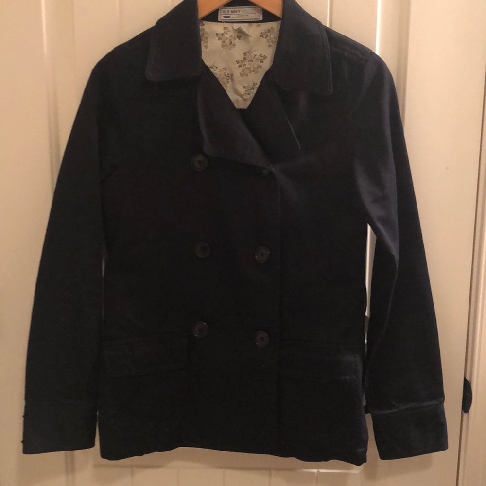 Old Navy Black Spring Trench Coat